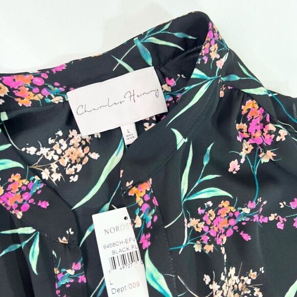 Charles Henry Dress Womens Large Multicolor Floral Sleeveless Button Front Mini - Picture 4 of 10